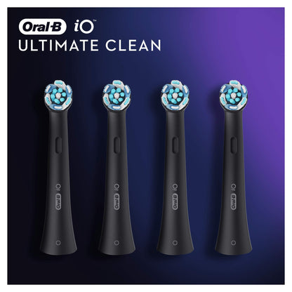 Oral-B iO Ultimate Clean Electric Toothbrush Head, Twisted & Angled Bristles for Deeper Plaque Removal, Pack of 4, - dailyvitalstore