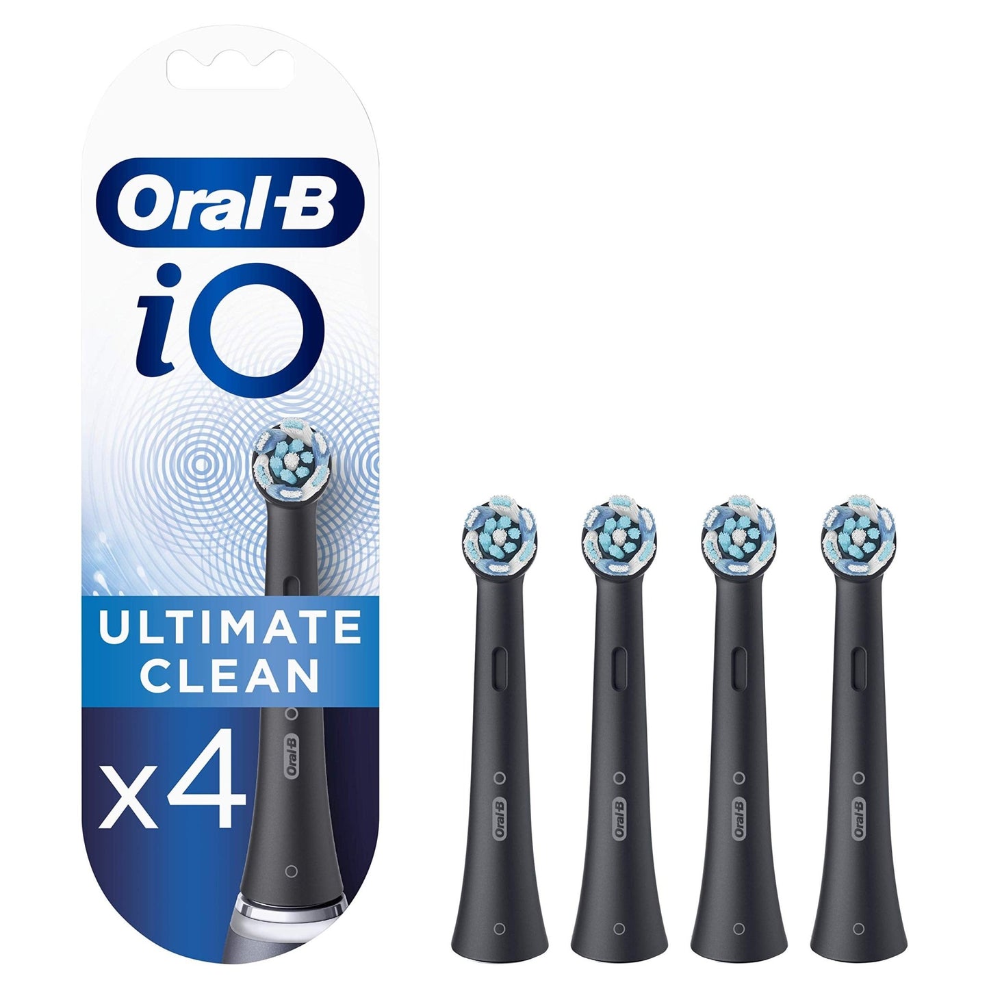 Oral-B iO Ultimate Clean Electric Toothbrush Head, Twisted & Angled Bristles for Deeper Plaque Removal, Pack of 4, - dailyvitalstore