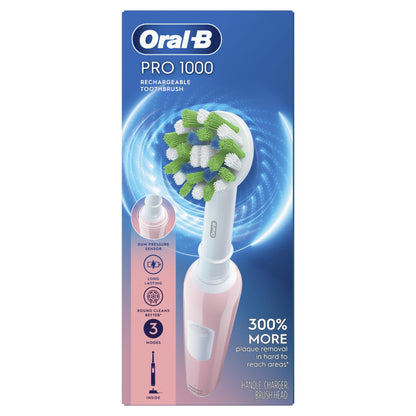 Oral-B Pro 1000 Rechargeable Electric Toothbrush, Pink - dailyvitalstore