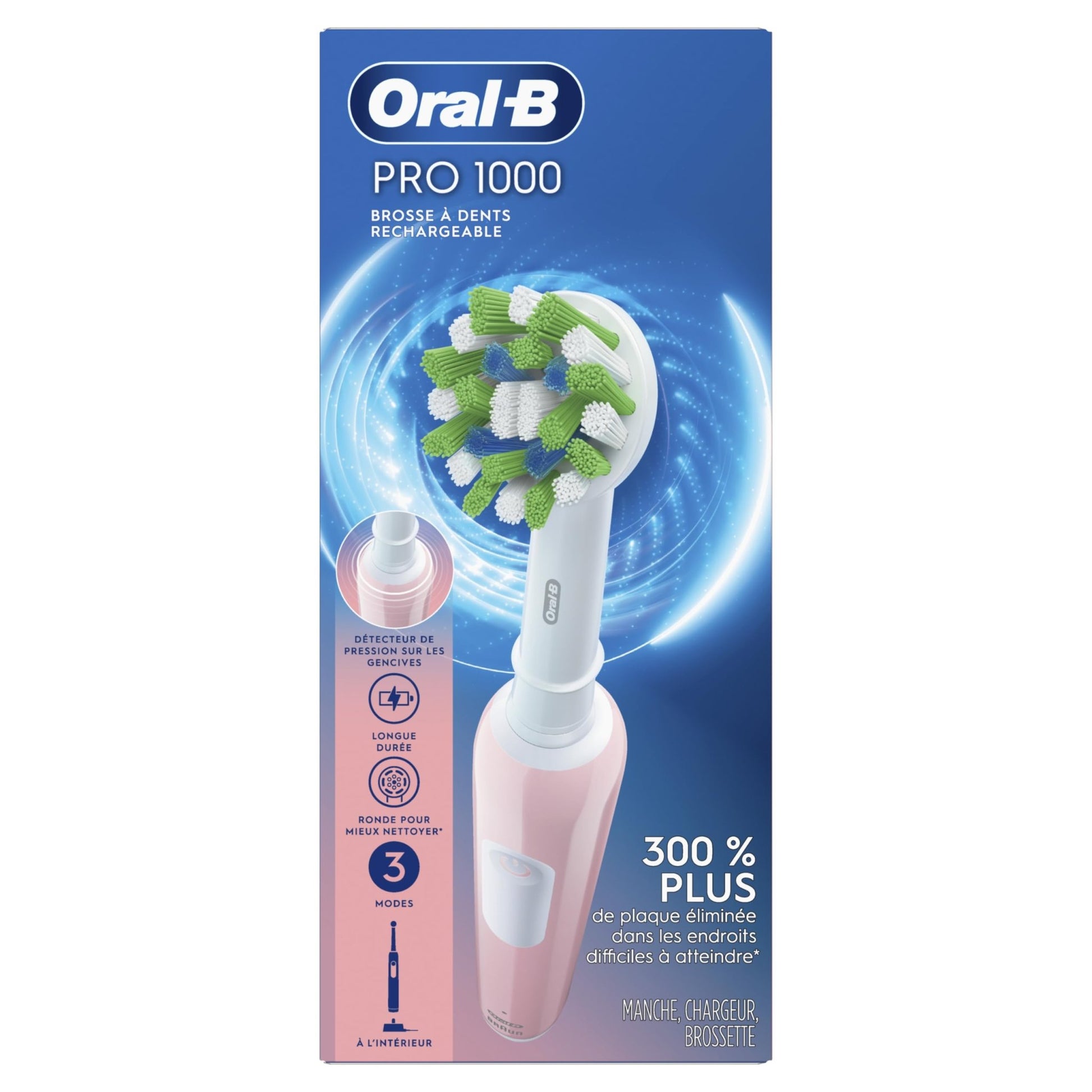 Oral-B Pro 1000 Rechargeable Electric Toothbrush, Pink - dailyvitalstore