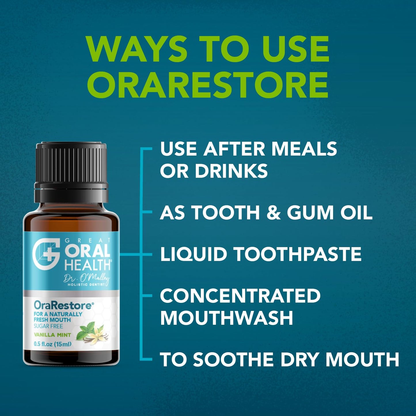 OraRestore Bad Breath Treatment for Adults Halitosis: Dentist Formulated Oral Rinse Concentrate Tooth Oil Liquid Toothpaste, Fresh Breath Mouthwash for Dry Mouth - dailyvitalstore