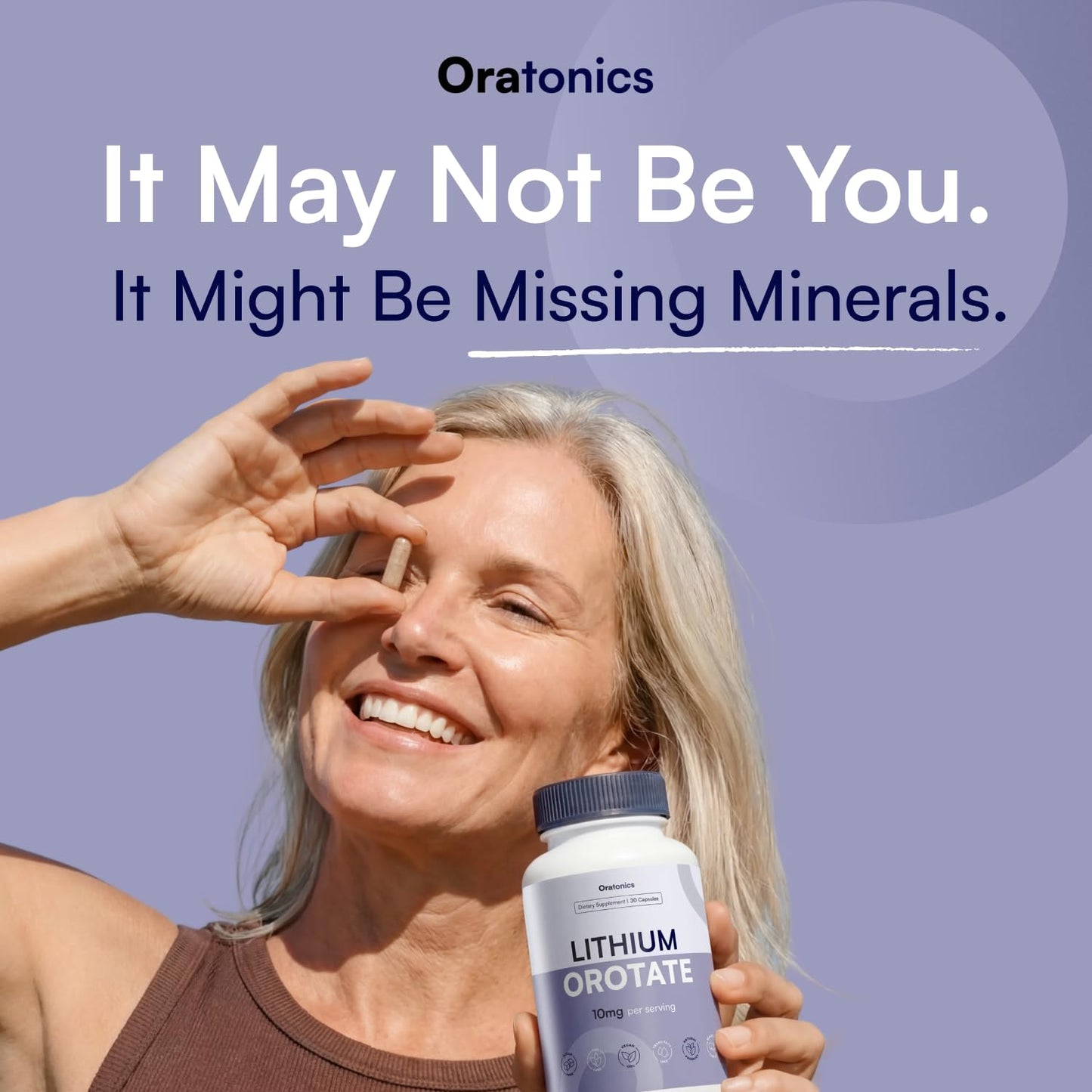 Oratonics Lithium Orotate 10mg – Trace Mineral Lithium Supplement for Daily Balance & Cognitive Clarity – Low-Dose, Highly Absorbable Formula – Vegan - dailyvitalstore