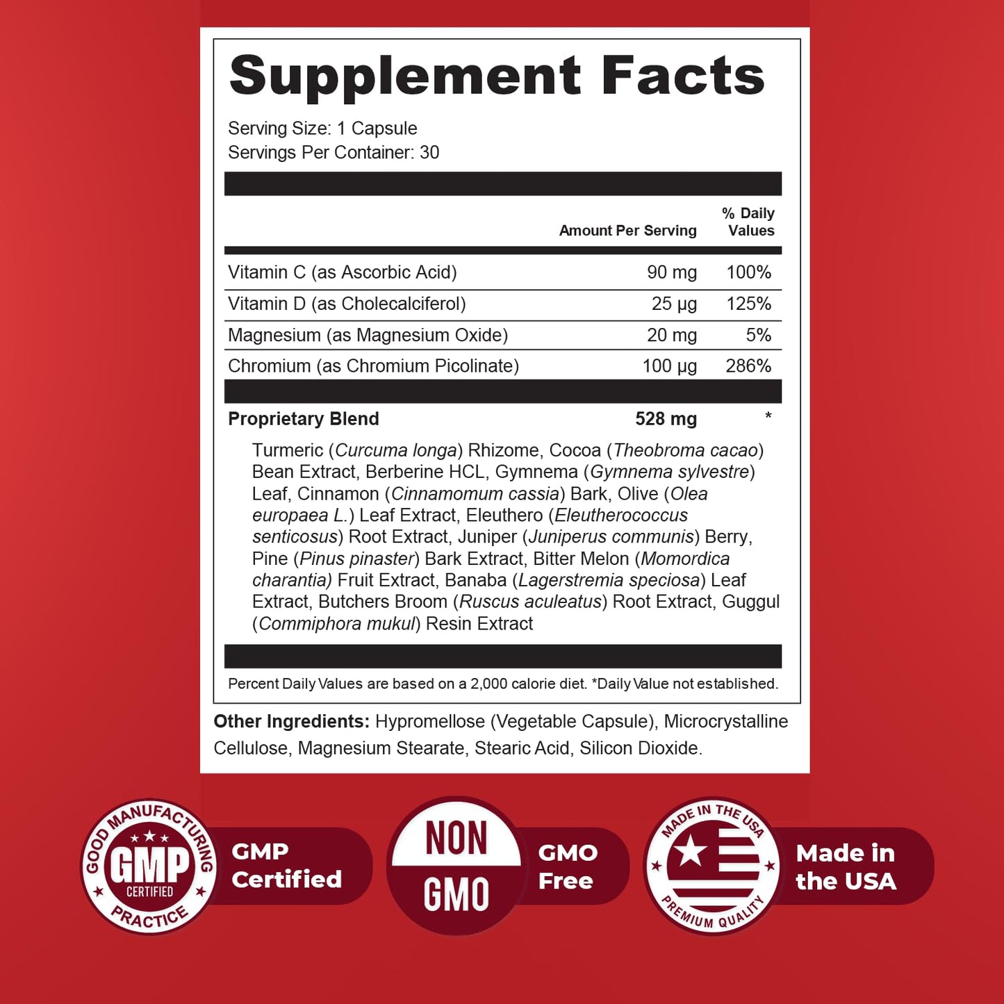 Orby GlycoSwitch – Natural Daily Wellness Supplement with Vitamin C, D3, Magnesium & Chromium – Non-GMO, GMP Certified, Made in USA – 30 Capsules, 1 Month Supply - dailyvitalstore