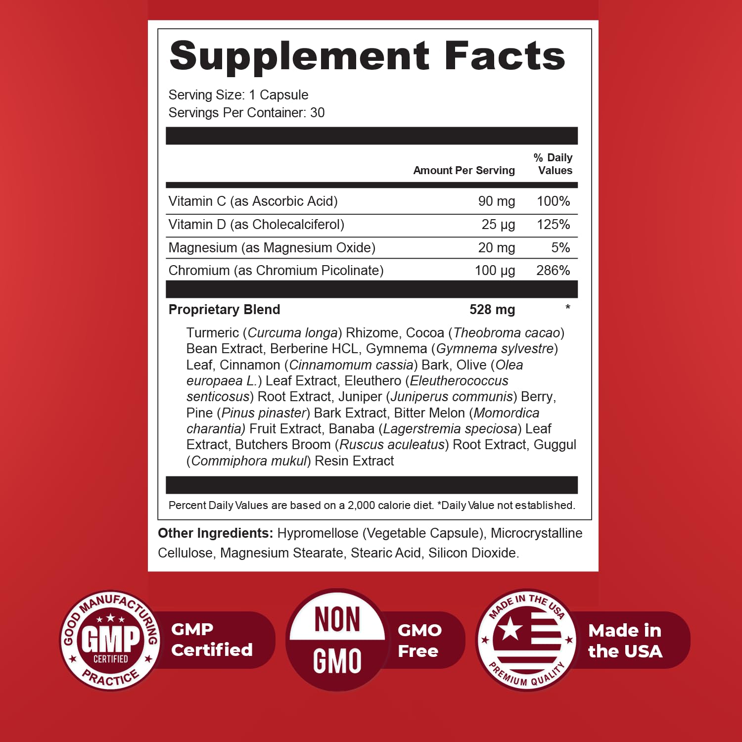 Orby GlycoSwitch – Natural Daily Wellness Supplement with Vitamin C, D3, Magnesium & Chromium – Non-GMO, GMP Certified, Made in USA – 30 Capsules, 1 Month Supply - dailyvitalstore