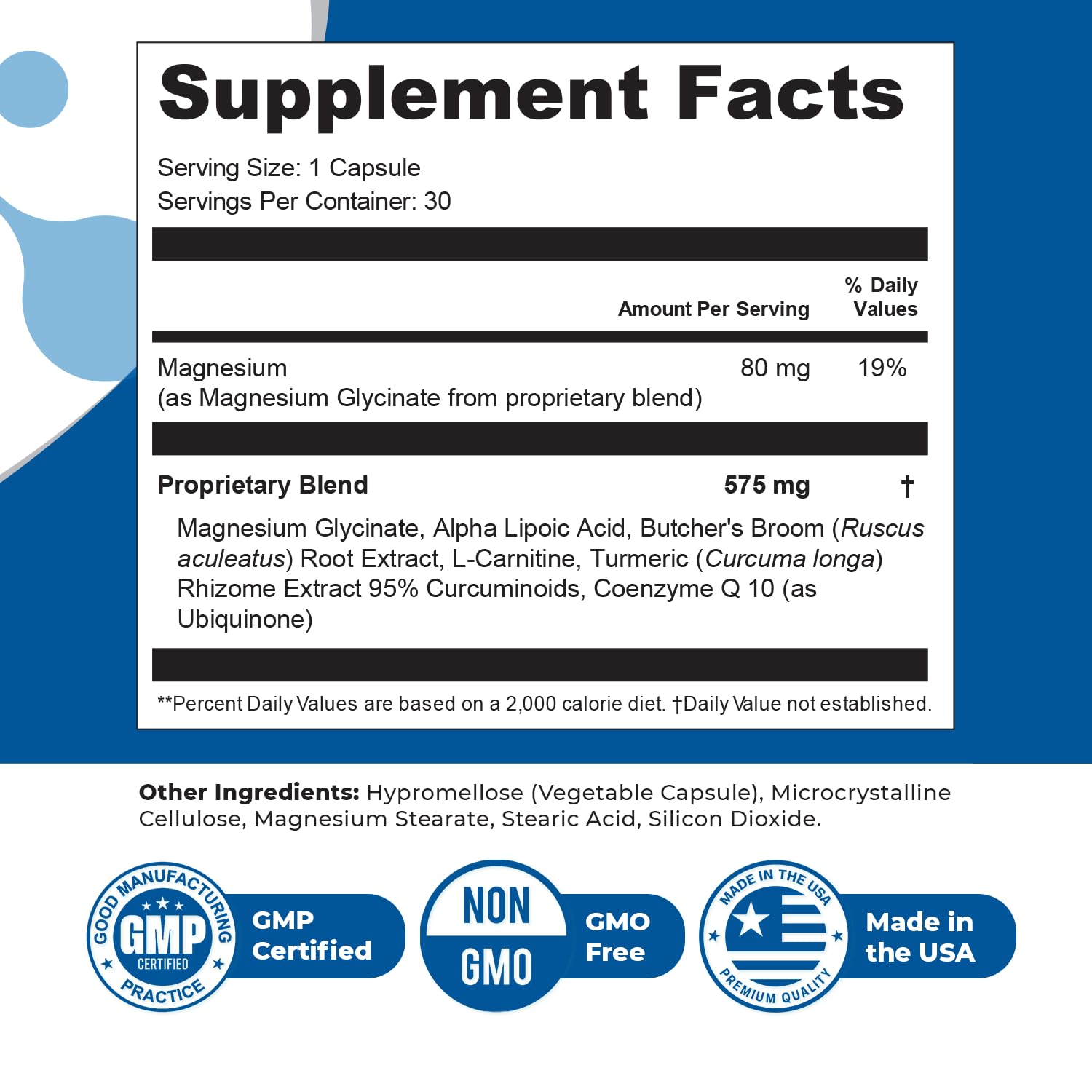 Orby NerveFlow – Natural Daily Wellness Supplement with Magnesium, Turmeric & CoQ10 – Non-GMO, GMP Certified, Made in USA – 30 Capsules, 1 Month Supply - dailyvitalstore