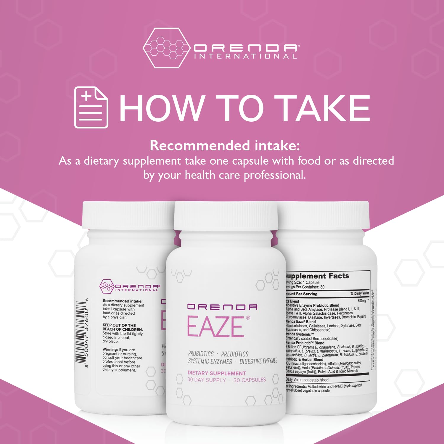Orenda Eaze®: Gut Wellness Capsules | 6-in-1 Digestive Support with Probiotics, Endospores, Peptizyme-SP EN, Prebiotics, and Digestive Enzymes - dailyvitalstore