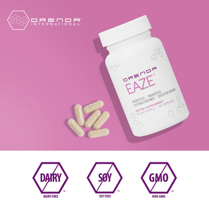 Orenda Eaze®: Gut Wellness Capsules | 6-in-1 Digestive Support with Probiotics, Endospores, Peptizyme-SP EN, Prebiotics, and Digestive Enzymes - dailyvitalstore