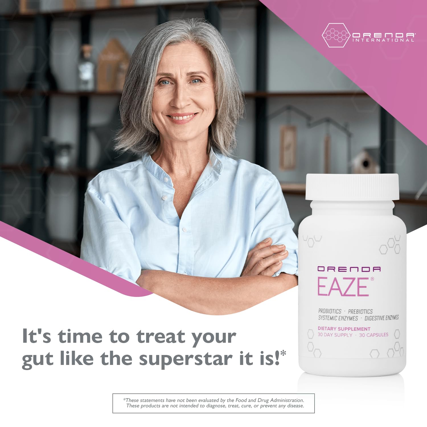 Orenda Eaze®: Gut Wellness Capsules | 6-in-1 Digestive Support with Probiotics, Endospores, Peptizyme-SP EN, Prebiotics, and Digestive Enzymes - dailyvitalstore