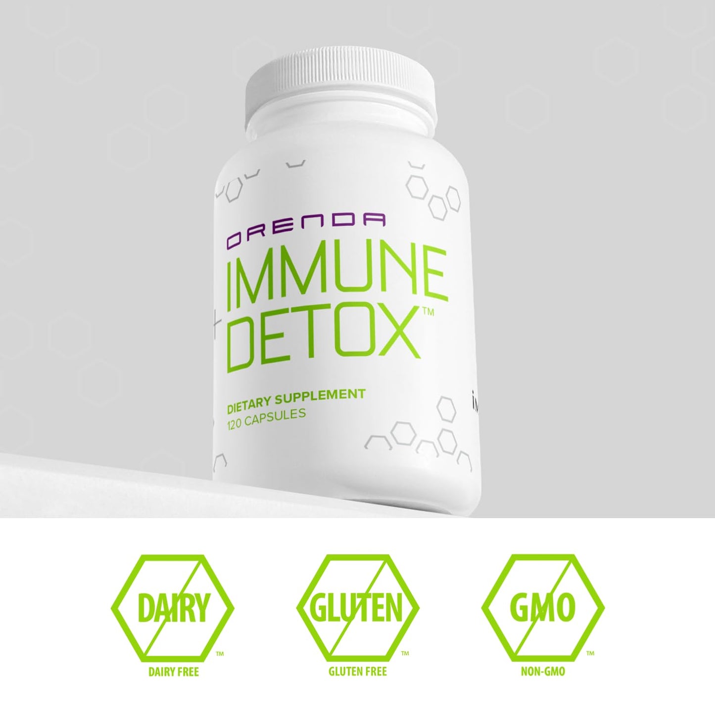 Orenda Immune + Detox - Specialized Formula with Calcium d-Glucarate, Beta 1,3 Glucans & IMMUSE® for Wellness and Balance - 120 Capsules - dailyvitalstore