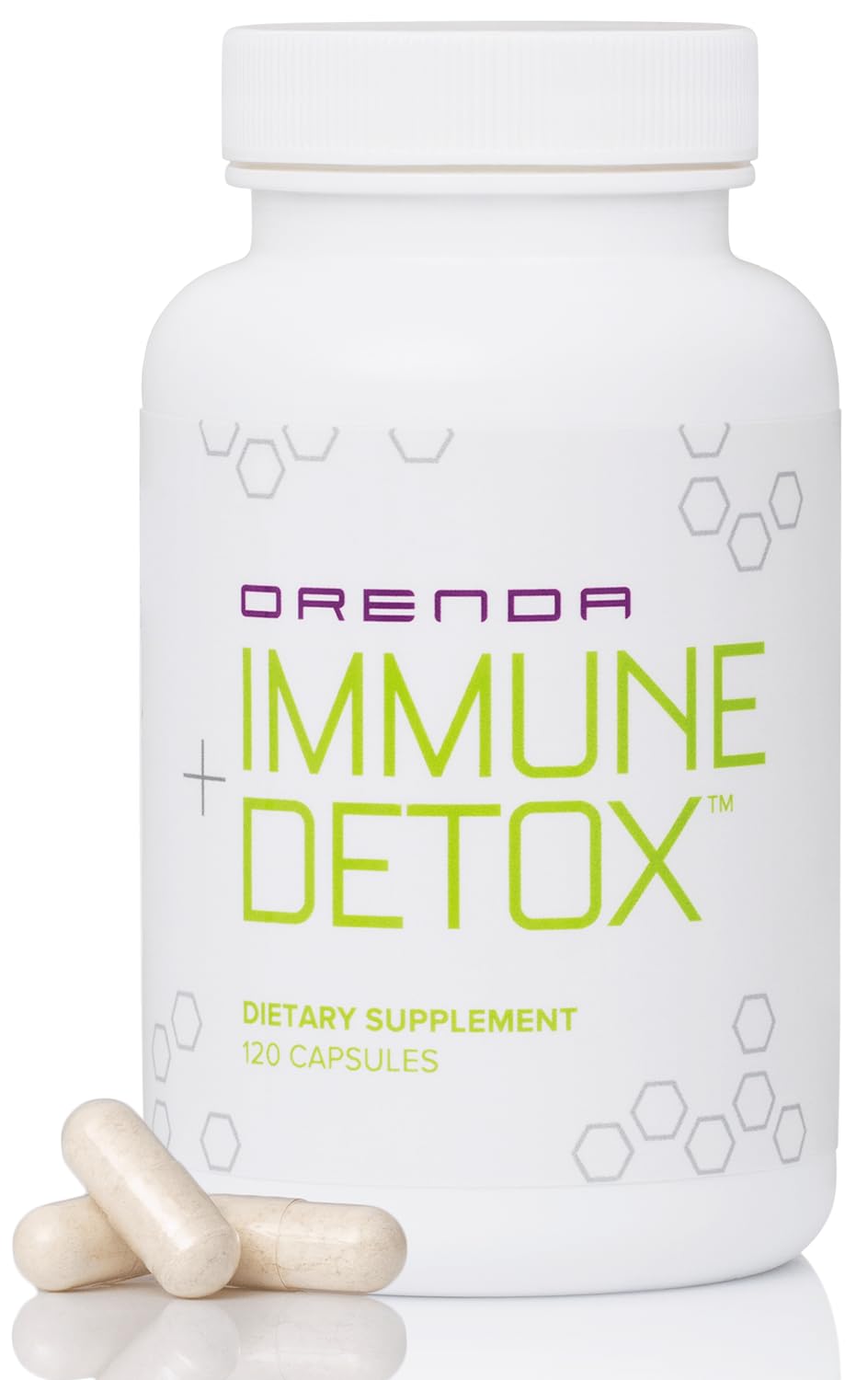 Orenda Immune + Detox - Specialized Formula with Calcium d-Glucarate, Beta 1,3 Glucans & IMMUSE® for Wellness and Balance - 120 Capsules - dailyvitalstore