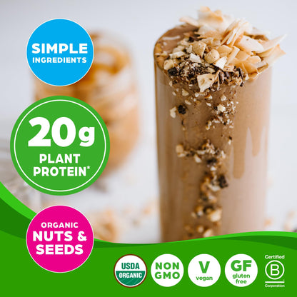 Orgain Organic Simple Vegan Protein Powder, Peanut Butter - 20g Plant Based Protein, With less Ingredients, No Artificial Sweeteners, Gluten Free, No Dairy or Lactose, 1.25 lb (Packaging May Vary) - dailyvitalstore