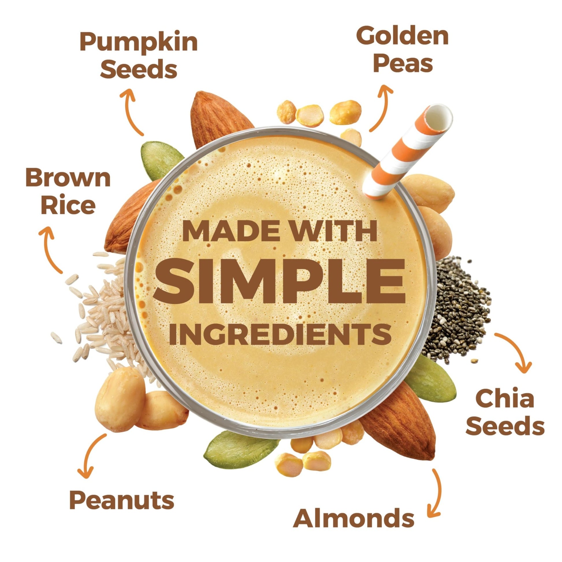 Orgain Organic Simple Vegan Protein Powder, Peanut Butter - 20g Plant Based Protein, With less Ingredients, No Artificial Sweeteners, Gluten Free, No Dairy or Lactose, 1.25 lb (Packaging May Vary) - dailyvitalstore