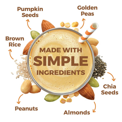 Orgain Organic Simple Vegan Protein Powder, Peanut Butter - 20g Plant Based Protein, With less Ingredients, No Artificial Sweeteners, Gluten Free, No Dairy or Lactose, 1.25 lb (Packaging May Vary) - dailyvitalstore