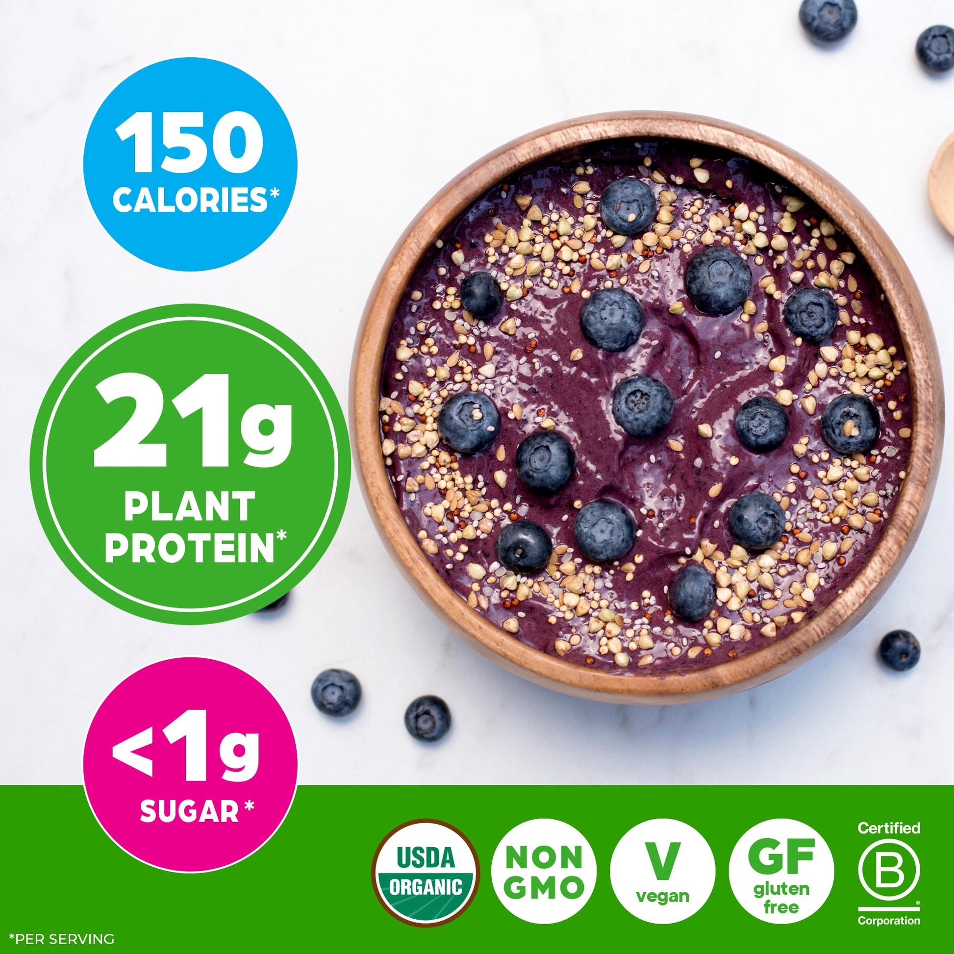 Orgain Organic Vegan Protein Powder, Vanilla Bean - 21g Plant Based Protein, 4g Prebiotic Fiber, No Lactose Ingredients, No Added Sugar, Non-GMO, For Shakes & Smoothies - dailyvitalstore