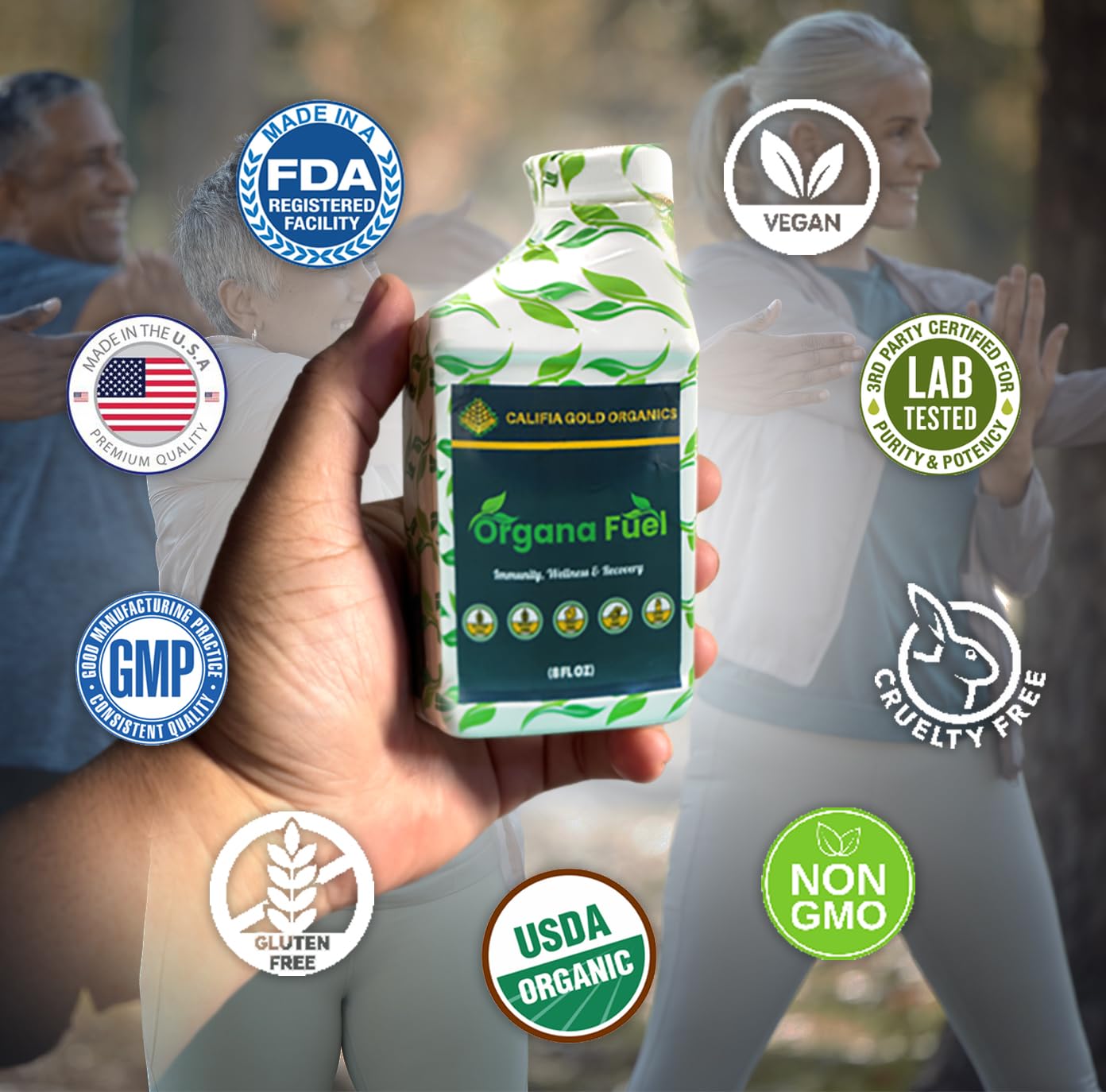 Organa Fuel 30-Day Supply: Advanced Liquid Immune Support Supplement, Supports Cellular, Gut & Organ Health, Vitamins, Minerals, Superfoods, Antioxidant. for Adults & Kids 12+ - 8 fl oz (Pack of 1) - dailyvitalstore