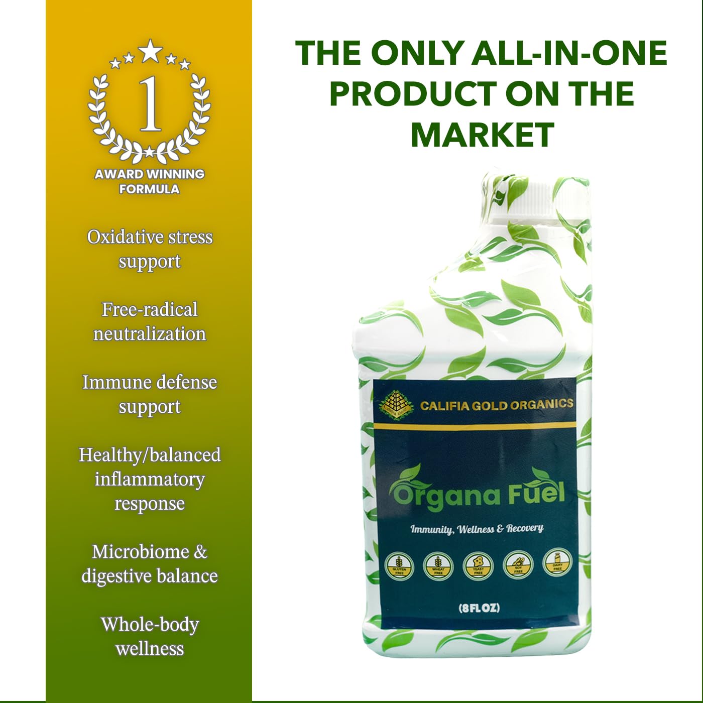 Organa Fuel 30-Day Supply: Advanced Liquid Immune Support Supplement, Supports Cellular, Gut & Organ Health, Vitamins, Minerals, Superfoods, Antioxidant. for Adults & Kids 12+ - 8 fl oz (Pack of 1) - dailyvitalstore