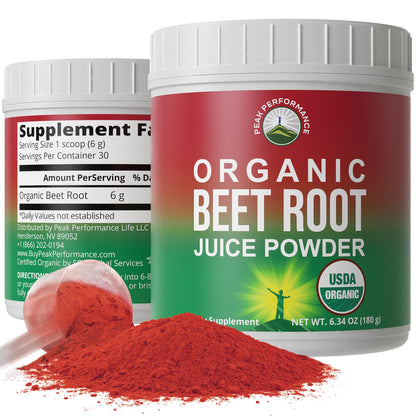 Organic Beet Root Powder - Ultra High Purity Super Food Beets Juice Powder. 100% Pure Nitric Oxide Boosting Beetroot Supplement. Keto, Paleo, Vegan Reds Superfood Rich in Polyphenols - dailyvitalstore