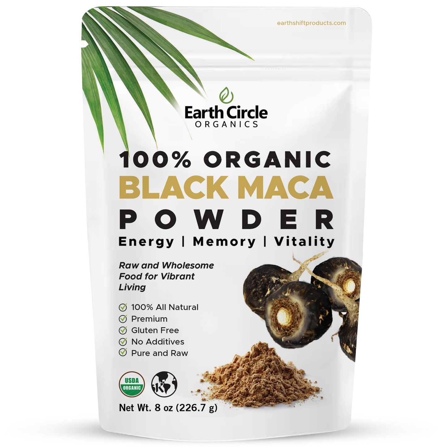 Organic Black Maca Peruvian Root Powder | Black Maca Root for Men | Natural Supplement | Essential Vitamins, Minerals & Fatty Acids Improved Energy | Immune Support (8oz, Pack of 1) - dailyvitalstore
