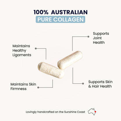 Organic Collagen Australia Pure Hydrolyzed Collagen Capsules – Bioavailable for Skin Elasticity, Hair Health, and Joint Support – Grass-Fed, Pasture-Raised, Paleo & Keto Friendly (120 Caps) - dailyvitalstore