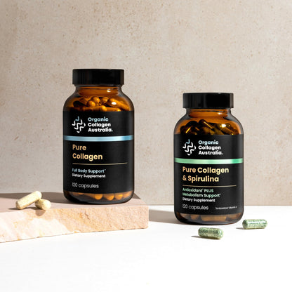 Organic Collagen Australia Pure Hydrolyzed Collagen Capsules – Bioavailable for Skin Elasticity, Hair Health, and Joint Support – Grass-Fed, Pasture-Raised, Paleo & Keto Friendly (120 Caps) - dailyvitalstore