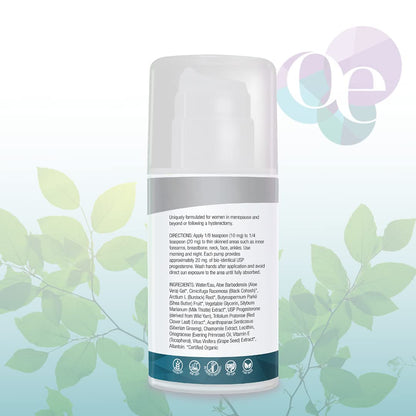 Organic Excellence Balance Plus Therapy - USP Bioidentical Organic Progesterone Cream for Women - with Phytoestrogens - for Menopause Relief and Natural Hormone Balance, 3.3 fl oz (100g) - dailyvitalstore