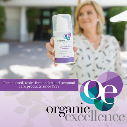 Organic Excellence Feminine Balance Wild Yam & Botanical Cream – Natural Women’s Cream for Everyday Balance – 3.3 fl oz - dailyvitalstore