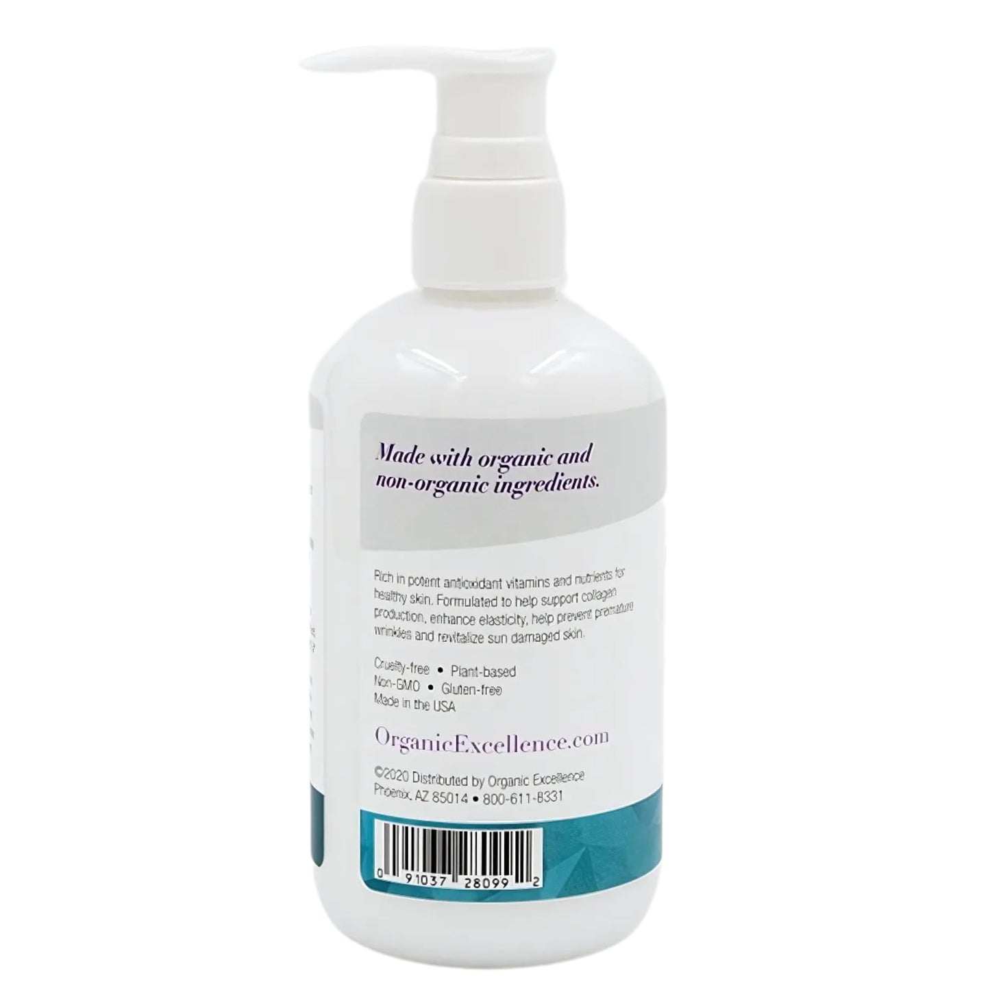 Organic Excellence Hand and Body Therapy All Natural Body Lotion for Women Men Kids - Organic Body Lotion For Dry Skin Rich, Natural Moisturizer For Daily Use, Unscented, Made in USA with Shea Butter - dailyvitalstore