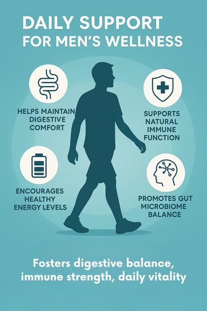 Organic Excellence Mens L Reuteri Probiotics for Gut Health with Prebiotics – 18 Strains for Digestive Health, Bloating & Immune Support – 30 Billion Probiotics + Sporebiotics – 30 Capsules - dailyvitalstore