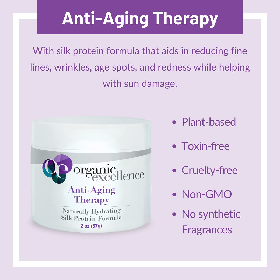 Organic Excellence Organic Moisturizer Face Cream, All Natural Face Moisturizer with Silk Protein to Hydrate, Nourish Protect Skin and Promote Collagen Production Non-Toxic & Fragrance-Free 2 oz - dailyvitalstore
