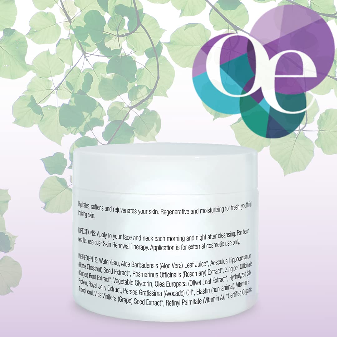 Organic Excellence Organic Moisturizer Face Cream, All Natural Face Moisturizer with Silk Protein to Hydrate, Nourish Protect Skin and Promote Collagen Production Non-Toxic & Fragrance-Free 2 oz - dailyvitalstore