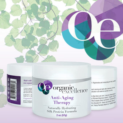 Organic Excellence Organic Moisturizer Face Cream, All Natural Face Moisturizer with Silk Protein to Hydrate, Nourish Protect Skin and Promote Collagen Production Non-Toxic & Fragrance-Free 2 oz - dailyvitalstore