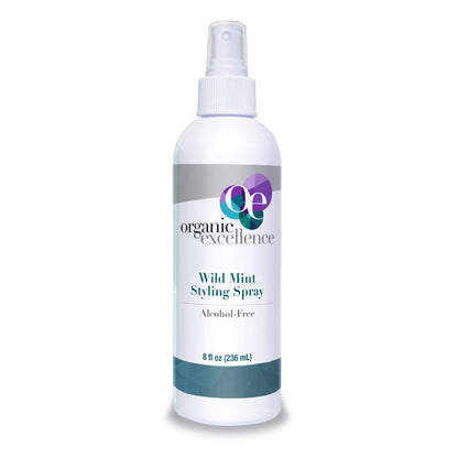 Organic Excellence Wild Mint Styling Spray, Alcohol-Free, pH Neutral, 8 Ounce - dailyvitalstore