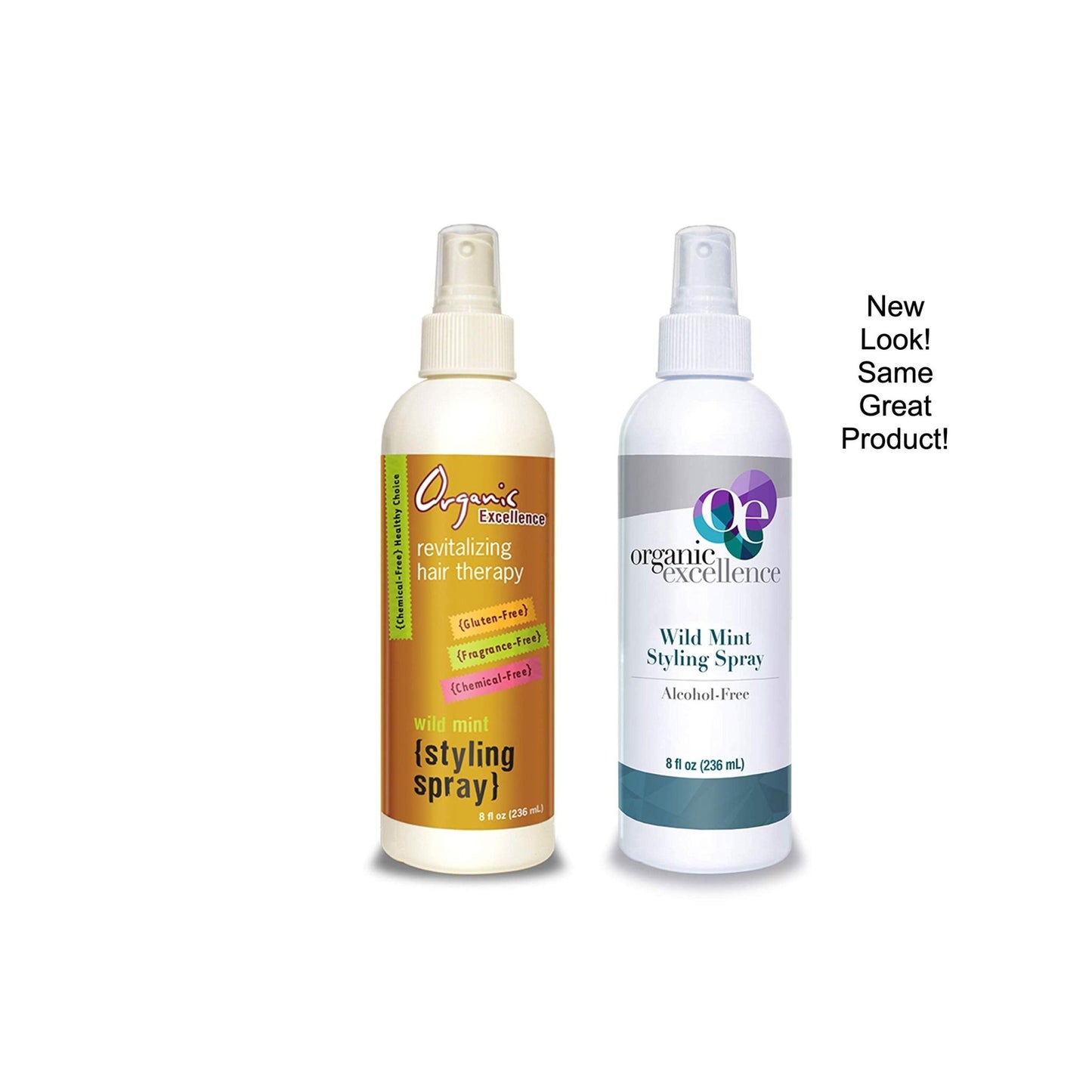 Organic Excellence Wild Mint Styling Spray, Alcohol-Free, pH Neutral, 8 Ounce - dailyvitalstore