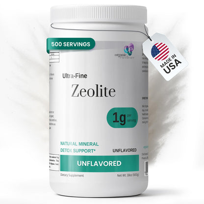Organic Excellence Zeolite Clinoptilolite Powder – Pure Micronized Mineral Supplement – Supports Gut Health, Cleansing Support & Internal Balance – Non-GMO, Vegan – 500 Servings - dailyvitalstore