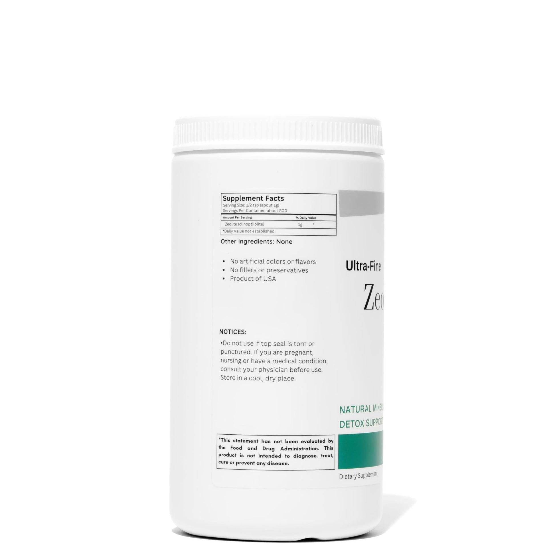 Organic Excellence Zeolite Clinoptilolite Powder – Pure Micronized Mineral Supplement – Supports Gut Health, Cleansing Support & Internal Balance – Non-GMO, Vegan – 500 Servings - dailyvitalstore