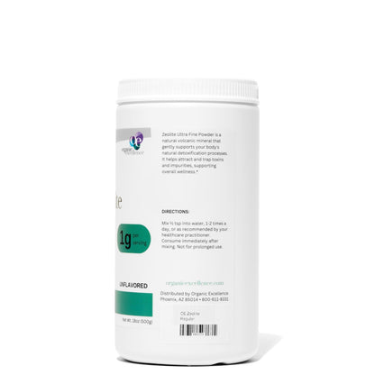 Organic Excellence Zeolite Clinoptilolite Powder – Pure Micronized Mineral Supplement – Supports Gut Health, Cleansing Support & Internal Balance – Non-GMO, Vegan – 500 Servings - dailyvitalstore
