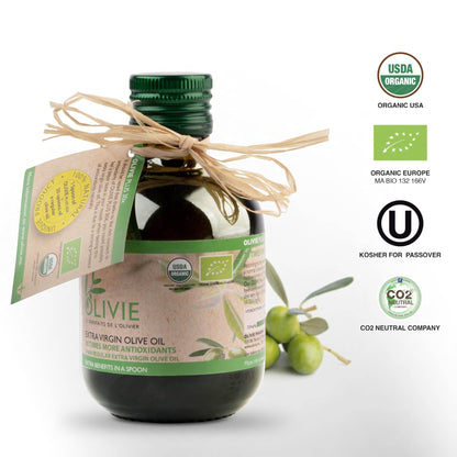 Organic High Polyphenol Extra Virgin Olive Oil, 30x More Hydroxytyrosol, Polyphenols 1250 mg/kg & Antioxidants, Research-Backed, OLIVIE PLUS 30X, Pure Cold Pressed EVOO - dailyvitalstore