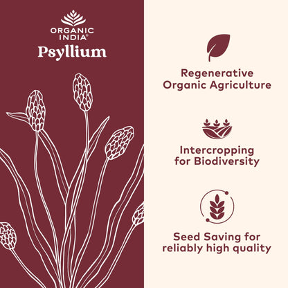 ORGANIC INDIA Psyllium Husk Capsules - Fiber Supplement, Healthy Elimination - Vegan, Keto Friendly, Gluten-Free, USDA Certified Organic, Non-GMO - dailyvitalstore