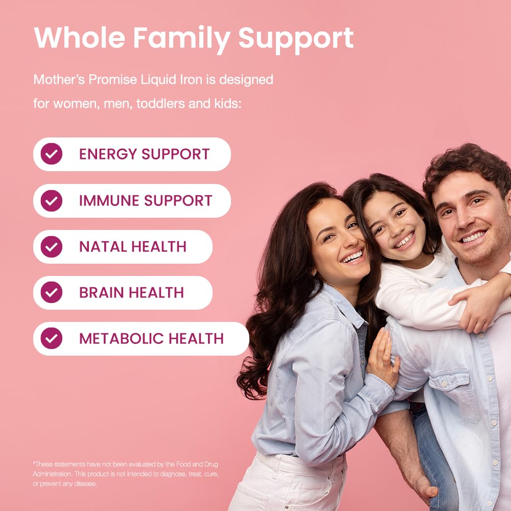 Organic Liquid Iron Supplement for Women, Men & Kids with Vitamin C | Sugar Free Natural Berry Flavor Non Constipating Vegan Ferrochel - dailyvitalstore
