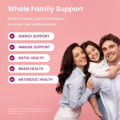 Organic Liquid Iron Supplement for Women, Men & Kids with Vitamin C | Sugar Free Natural Berry Flavor Non Constipating Vegan Ferrochel - dailyvitalstore