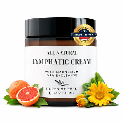 Organic Lymphatic Massage Cream with Magnesium – Natural Topical Cream | Stimulate Lymph Fluid | Family Owned, Made in USA - dailyvitalstore