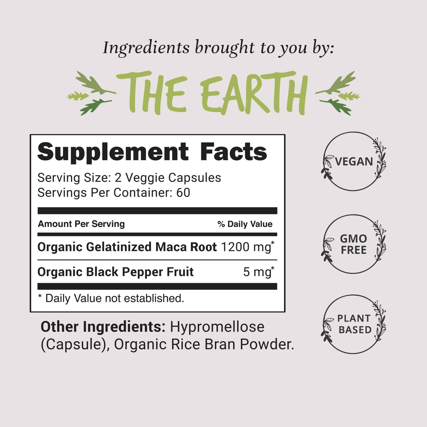 Organic Maca Root Capsules 1200 mg – Libido Booster for Women Fast Acting & Potent | Female Maca Supplement | Energy Pills from Peru | Includes Black Pepper for High Absorption | Vegan, 120 Ct - dailyvitalstore