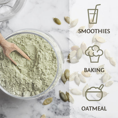 Organic Pumpkin Seed Protein Powder Cold Pressed, Simple Single-Ingredient Superfood Plant-Based, Easy to Digest All 9 Essential Amino Acids Mild Flavor for Smoothies - dailyvitalstore