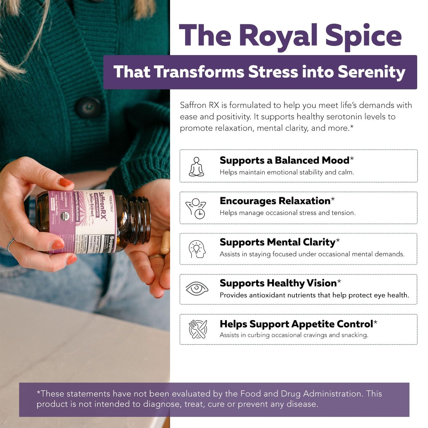Organic Saffron Extract: Optimized Extract with Safromotivines, Safranal, and Crocins – Clinically Studied | Premium Persian Sargol Quality | Supports Mood, - dailyvitalstore