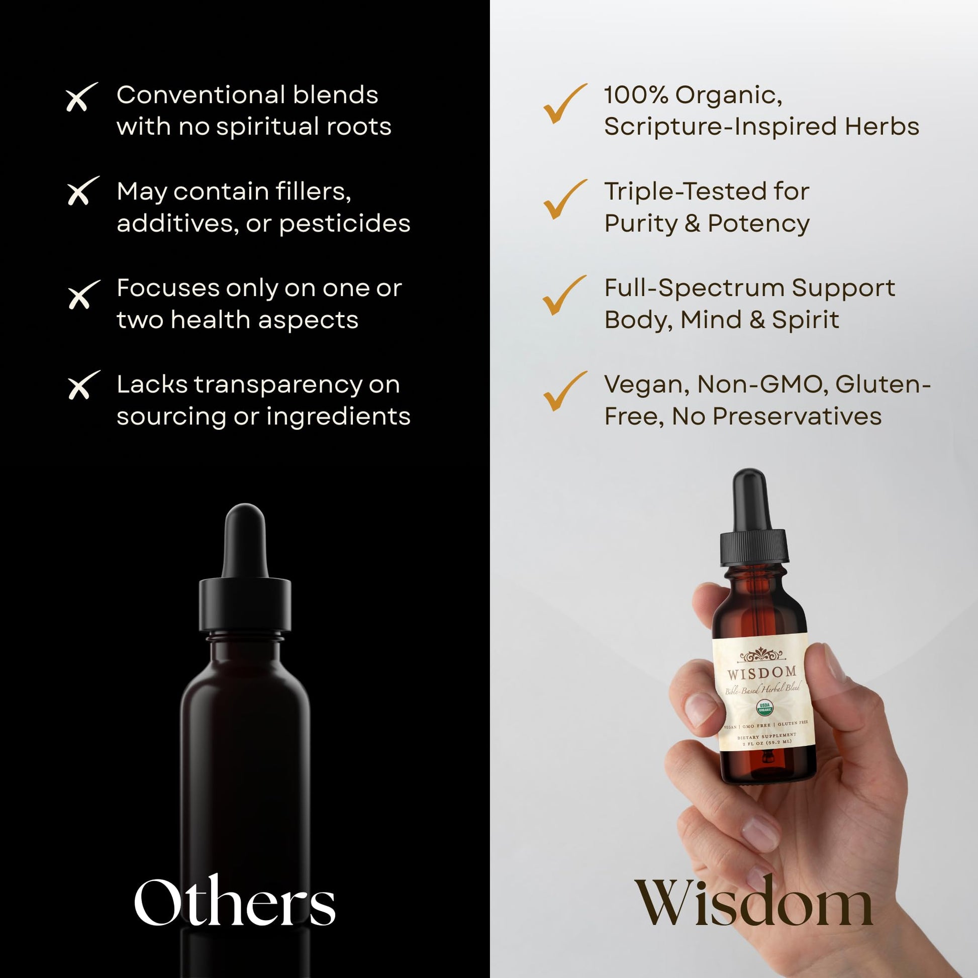 Organic Turmeric, Frankincense and Myrrh – Herbal Supplement Blend for Energy, Detox, Focus, Immunity & Stress – Non-GMO Vegan Tonic with Milk Thistle – Wisdom Bible Based Blend – 2oz Liquid Drops - dailyvitalstore