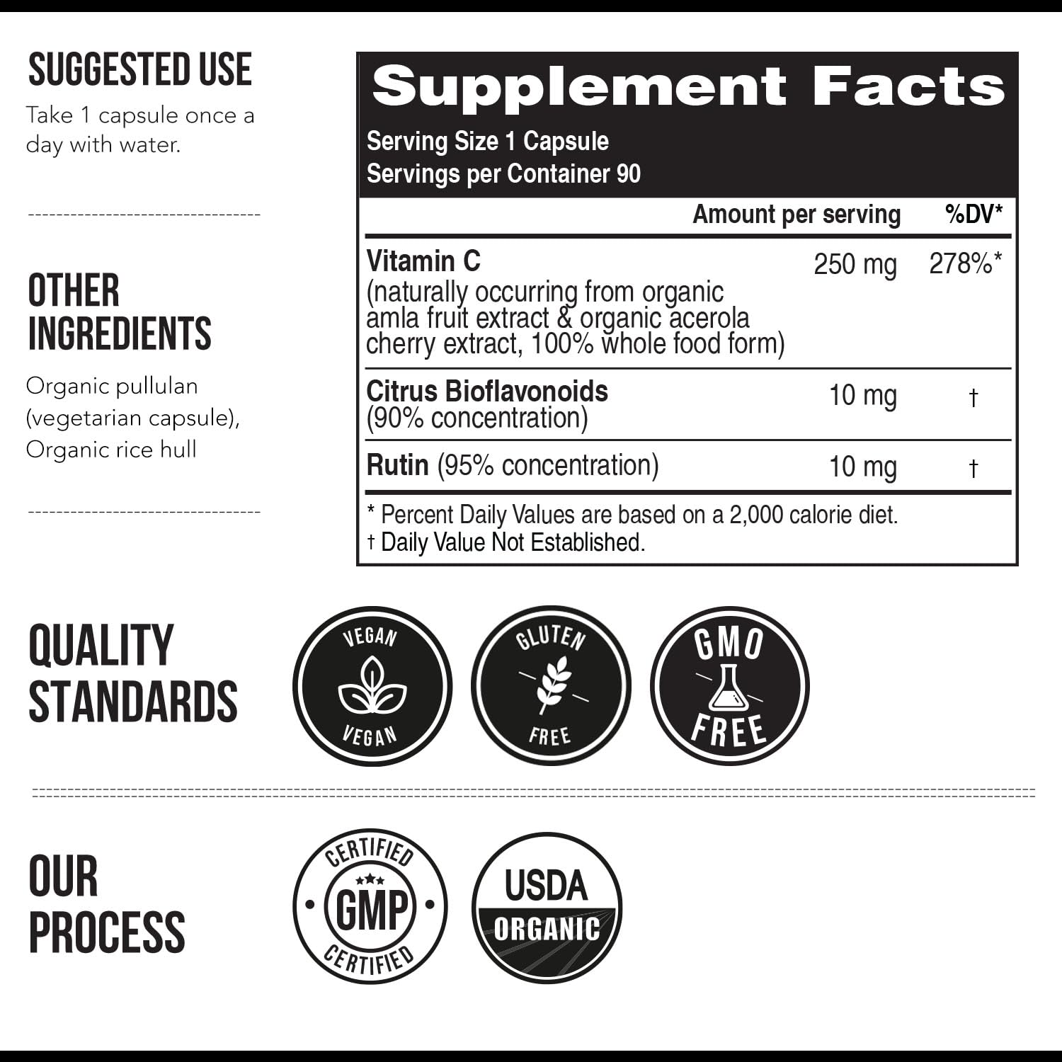 Organic Vitamin C | Whole Food Vitamin C from Fruit Plus Absorption Enhancing Cofactors - Vegan, Enhanced Bioavailability - Immune Support - dailyvitalstore