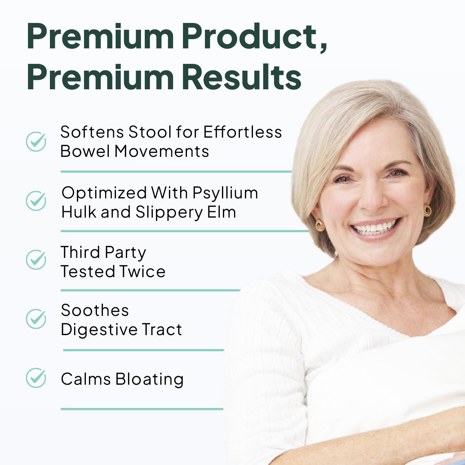 Organics Ocean Better Fiber - Daily Fiber Supplement - Soften Stool for Effortless Bowel Movements - with Psyllium Hulk and Slippery Elm - 90 Capsules - dailyvitalstore