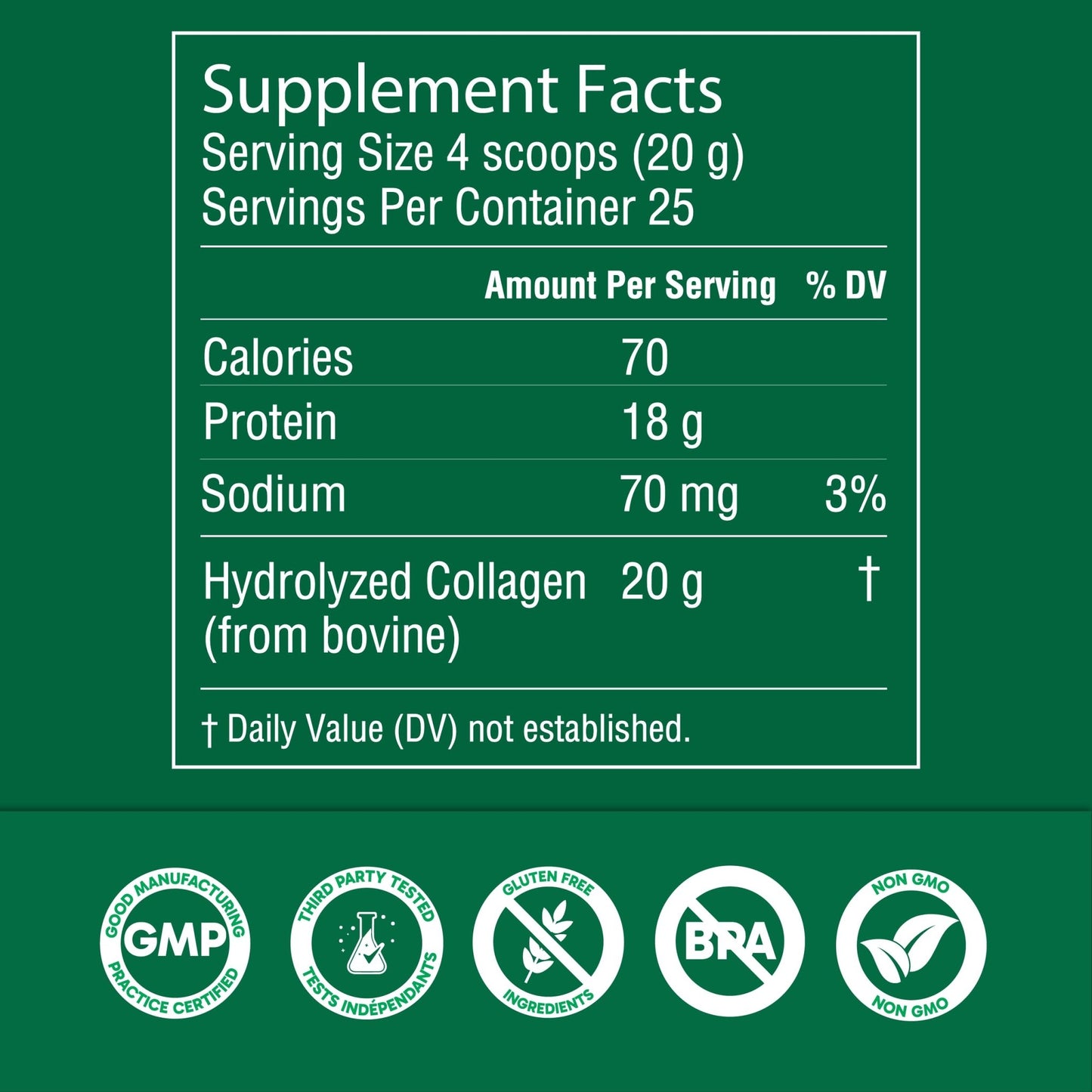 Organika Collagen Powder - for Healthy Hair, Skin, Nails, and Joints. Hydrolyzed Protein Peptides for Better Absorption- Grass-Fed, Non-GMO- Unflavoured- 2.2lbs - dailyvitalstore