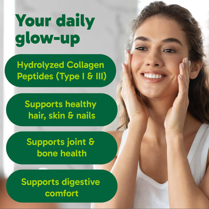 Organika Collagen Powder - for Healthy Hair, Skin, Nails, and Joints. Hydrolyzed Protein Peptides for Better Absorption- Grass-Fed, Non-GMO- Unflavoured- 2.2lbs - dailyvitalstore