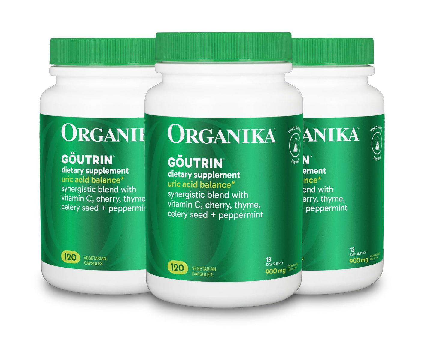 Organika Goutrin Supplement - 120ct, Pack of 3 - dailyvitalstore